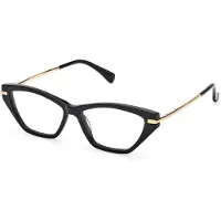 Max mara MM5176 53/14/135 Kiiltävä musta etuosa asetaattia NAISILLE MM5176