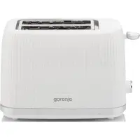 Gorenje Skrudintuvas Toaster | T850DPW | Number of slots 2 | Housing material Plastic | Baltas