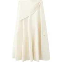 Mango A-Line Skirt With Handkerchief Detail - Cream - 34