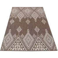 Hobby Hall Kaksipuolinen ZARA moderni punottu matto Zara 13, 80x150 cm, ruskea