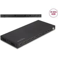 DeLOCK – HDMI Matrix Switch 4 x HDMI in to 2 x HDMI out 4K 60 Hz with Audio Extractor (66454)