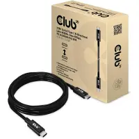 Club 3D USB4-C Gen3x2 -kaapeli, 40 Gbps, 8K60Hz, EPR PD3.1 240W, 2m, musta