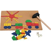 Goki XXL Hammer and nail game, 3 vuosi/vuosia, Korkkipuu, Metalli, Puu, Monivärinen