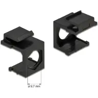DeLOCK – Keystone cover black with 9.7 mm hole 4 pieces (86739)