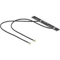 DeLOCK – Dual Band WLAN WiFi 6E Twin Antenna 2 x MHF 4L plug 5 dBi 2 x 15 cm PCB internal (89454)