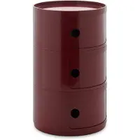 Kartell Componibili big -säilytyskaluste 3-osainen burgundy