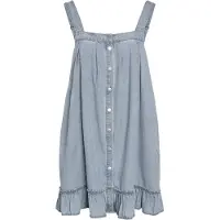 Noisy May Nmkatri Oregon S/L Denim Dress Bs006Lb - Blue - XL