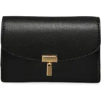 Totême T-Lock Leather Wallet - Black - ONE SIZE