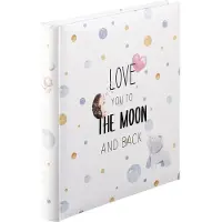 Hama Albumi - To The Moon - 29 x 32 cm - 60 valkoista sivua - Tyylikäs muotoilu - Aikuisille