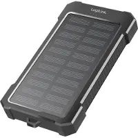 Logilink Solar Powerbank 10 000 mAh 2xUSB-A + USB-C sisään/ulos 12W