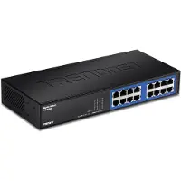 Trendnet TEG-S16DG, Hallitsematon, Täysin kaksipuolinen, Telineasennus
