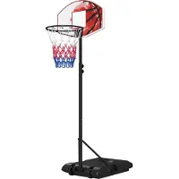Aosom Lasten koripallopelilaite jalustalla Sportnow 74x72x246cm, musta