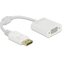 DeLOCK 61007, 0,15 m, DisplayPort, VGA (D-Sub), Uros, Naaras, Suora