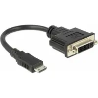 DeLOCK 65564, 0,2 m, HDMI Type C (Mini), DVI-D, Uros, Naaras, Musta