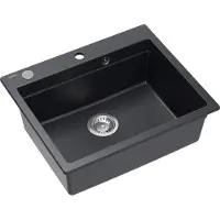 Quadron KURT 110 WORKSTATION Musta Täplikäs graniittitiskiallas
