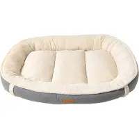 INF Mokkanahka Flanelli Nest Dog Bed Lemmikkien petimatto Harmaa M