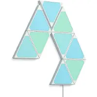 Calex Smart LED-seinävalaisin TRIANGLES, 9-osainen, RGBW, himmennettävä, Valkoinen/opaali, Olohuone/ruokailutila, Synteettinen materiaali, Moderni