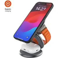 FIXED magflex round 3in1 foldable wireless charger grey