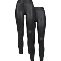 Urban Classics Synthetic Leather Leggingsit 2 Yksiköt