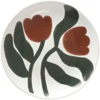 Broste Copenhagen Dora Plate - Multi/patterned - H 2.2CM