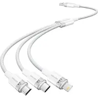 Vention USB 2.0 A - 3in1 3A kaapeli CTPWG 1.5M (valkoinen)