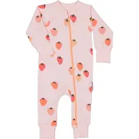 Geggamoja Bamboo Two Way Zip Pyjamas - Pink - 74/80