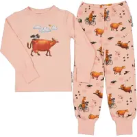 Geggamoja Kaksiosainen Pyjama Mimmi Lehmä, Vaaleanpunainen, 86-92