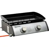 Outsunny Pöytägrilli Kaasugrilli 2 poltinta Non-Stick Hopea