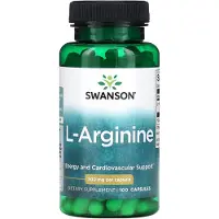 Swanson Health , L-Arginiini, 500 mg, 100 Pillereitä