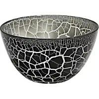 Nybro Crystal - Croco Kulho 21 cm Musta/Hopea