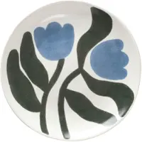 Broste Copenhagen Dora Plate - Multi/patterned - H 2.2CM