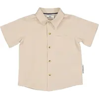 Geggamoja Linen Shirt Blue - Beige - 146/152