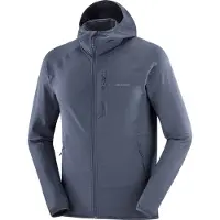 Salomon Men's Essential Lightwarm Hoodie Blue Nights Välikerrospuserot S