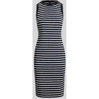 Ralph Lauren Yd Striped Ponte-Knt-Dresses - Navy - 46