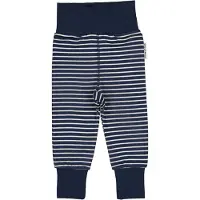 Geggamoja Baby Pants Navy Beige Stripe - Navy - 86/92