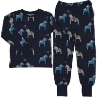 Geggamoja Bamboo Two Piece Pyjamas - Navy - 86/92