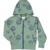 Geggamoja College Hoodie Green Tiger - Green - 74/80