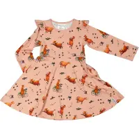 Geggamoja Mamma Mu Flared Dress Blush Pink - Pink - 110/116