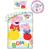 Halantex SP. z.o.o. Peppa Pig Boing vuodevaatesetti 140×200cm, 70×90 cm, 70×90 cm.