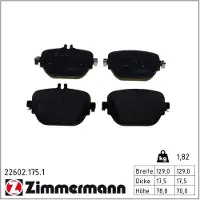 ZIMMERMANN Jarrupalasarja (4kpl), levyjarru 22602.175.1