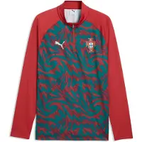 Puma Portugali Harjoituspaita Pre Match 1/4 vetoketju World Cup 2026 - Rot/Vihreä laguuni - , koko Small