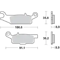 Moto-Master Yamaha 096121 Sintered Brake Pads Musta