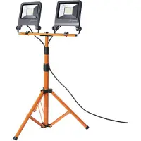 Ledvance Worklight-LED-valonheitin, jalusta 2x50W Worklight, Alumiini/harmaa/sinkki, Alumiini, Moderni