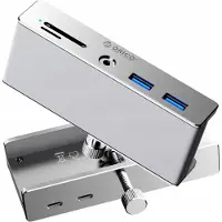 ORICO MH5PMM kiinnitettävä USB-keskitin - USB-C, 2x USB-A 3.2, SD&TF, 3.5mm ääni - musta