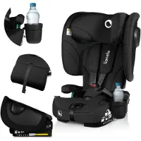 Lionelo Nelly i-Size Black Carbon -turvaistuin, 9-36 kg, musta