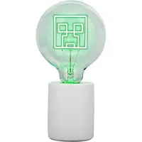 Paladone LED Neon Bulb -koristelamppu jalustalla- MINECRAFT CREEPER