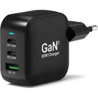 Port Designs PORT Connect power adapter - GaN II with 2 m cable - 2 x USB-C USB Type A - 65 Watt
