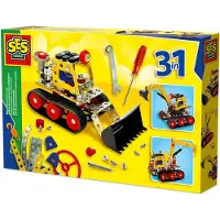 Ses Construction Set - Construction Vehicles 3In1 - Metal - Multi/patterned - ONE SIZE