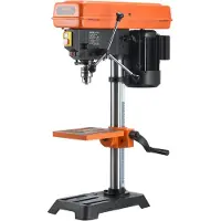 Vevor 254 mm pöytäporakone, 550 W:n induktiomoottori, pöytäporakone, jossa säädettävä nopeus 550 / 950 / 1500 / 2000 / 2500 rpm, 0-45° kallistuva työpöytä, röntgenpaikannus, puulle ja metallille
