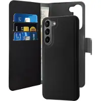 Puro Wallet Eco-Leath 2IN1 Samsung Galaxy S23+, musta
